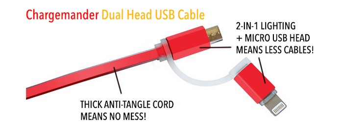 Chargemander Dual-Head USB Charging Cable